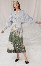 Moda Operandi Sandra Mansour Chatine Printed Tafta Midi Dress