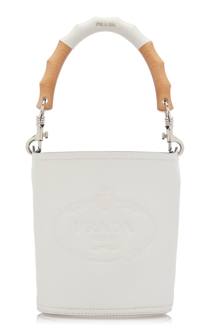 Moda Operandi Prada Logo Embossed Bucket Bag