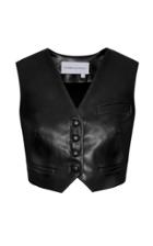 Moda Operandi Aleksandre Akhalkatsishvili Faux Leather Cropped Vest Size: Xs