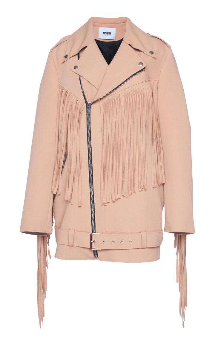 Msgm Fringe Moto Jacket
