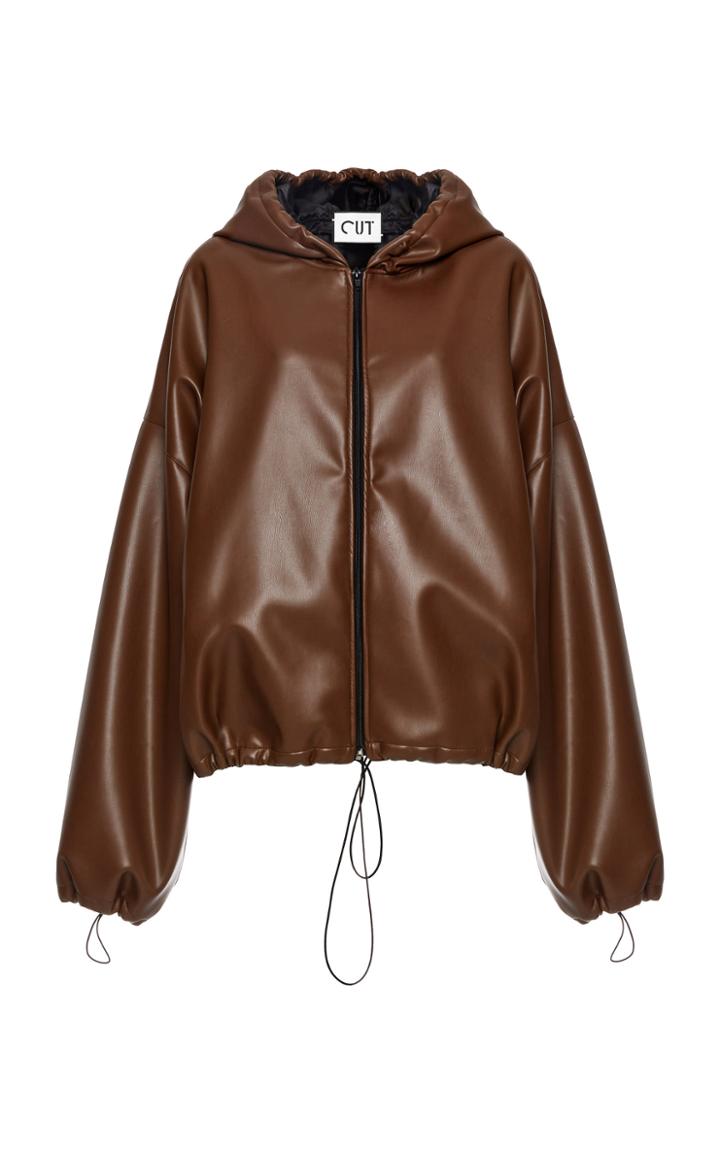 Moda Operandi Studio Cut Hooded Faux-leather Jacket