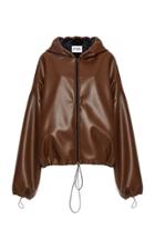 Moda Operandi Studio Cut Hooded Faux-leather Jacket