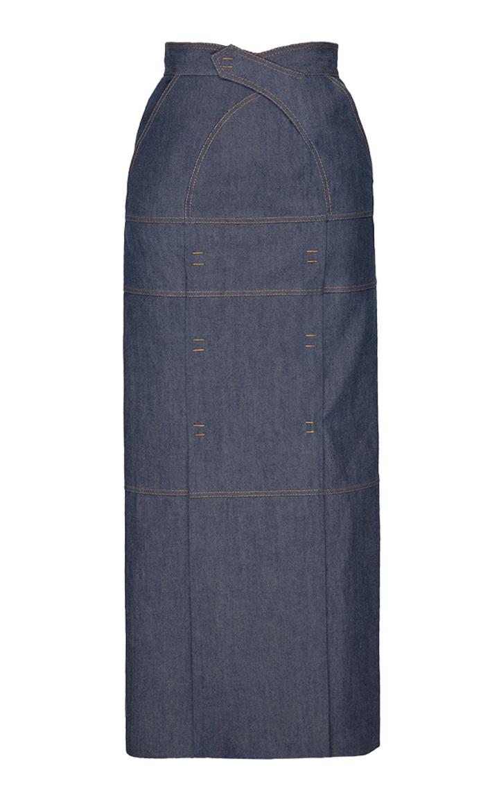 Situationist High-rise Maxi Denim Skirt