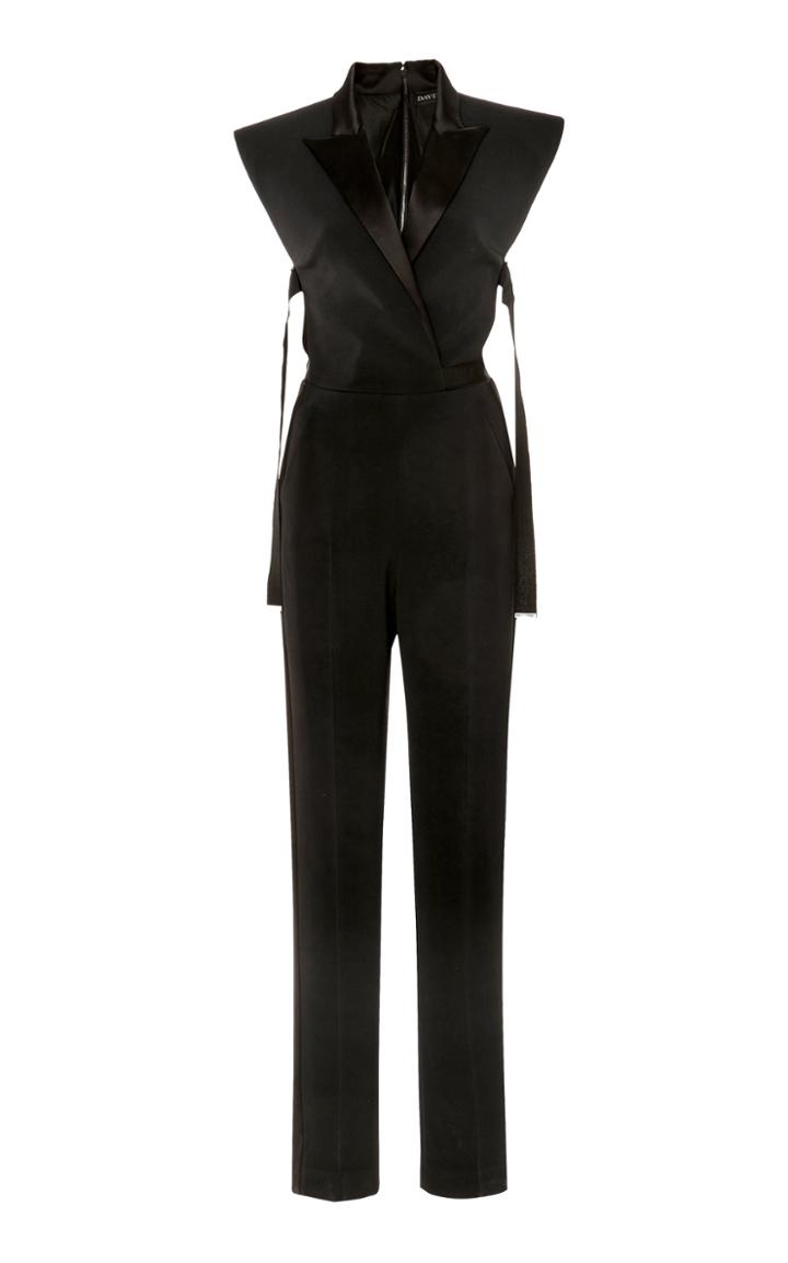 Moda Operandi David Koma Sleeveless Satin-trimmed Crepe Jumpsuit Size: 6