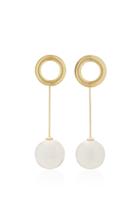 Joanna Laura Constantine Grommets Shell Pearl And Gold-plated Earrings