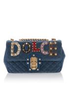 Dolce & Gabbana Embellished Quilted Leather Shoulder Bag
