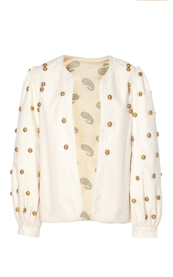 Alix Of Bohemia Limited Edition Cecile Hand-embroidered Gold Dome Jacket