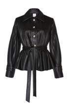 Huishan Zhang Serenity Faux Leather Peplum Jacket