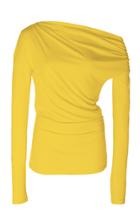 Acler Harmon Draped Stretch-modal Top