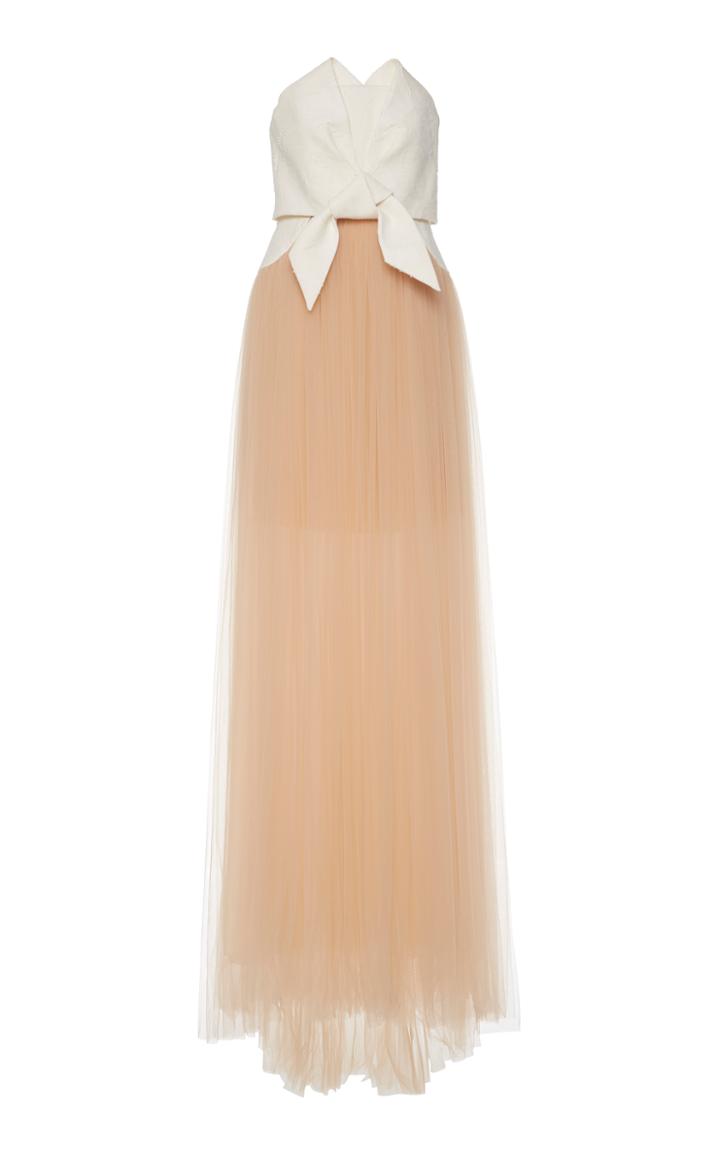 Delpozo Tulle Fil Coup Gown