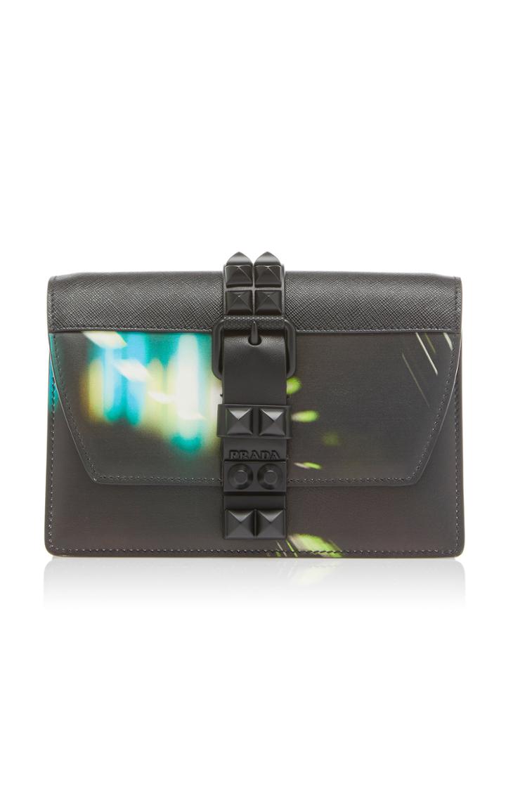 Prada Small City Lights And Saffiano Bag With Cosmic Print