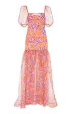 Staud Wilde Sequined Paisley-print Organza Maxi Dress