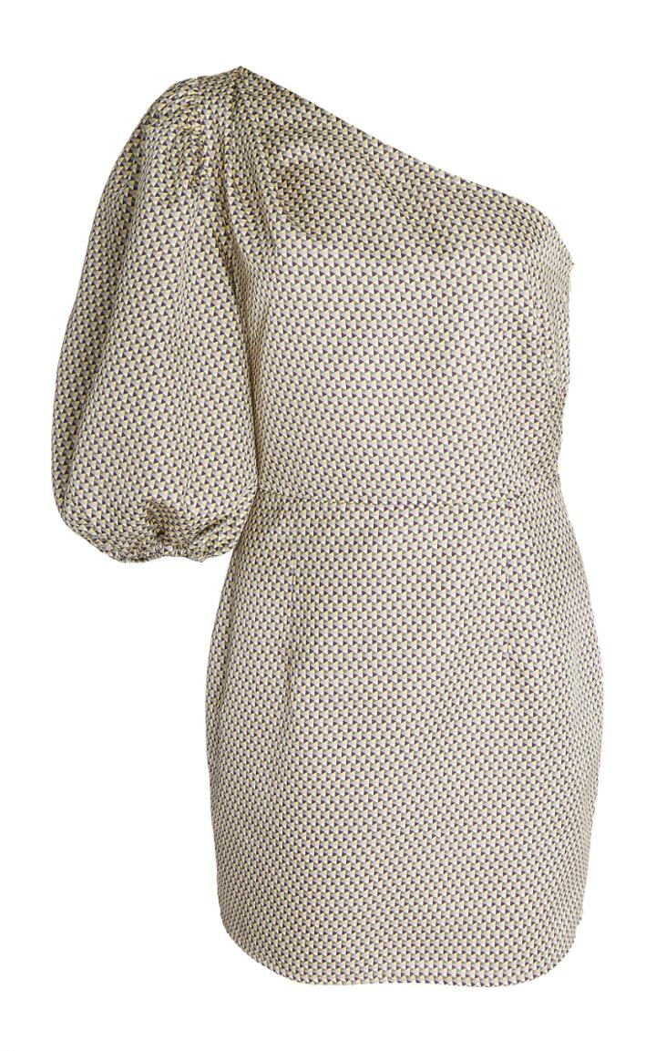 Zeynep Aray One Shoulder Silk Dress