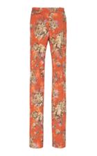 Preen By Thornton Bregazzi Imalsa Floral Printed Satin Jacquard Straight-leg Pants