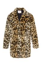 Frame Denim Cheetah Faux Fur Coat