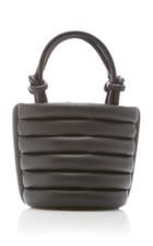 Staud Louie Striped Padded Leather Top Handle Bag