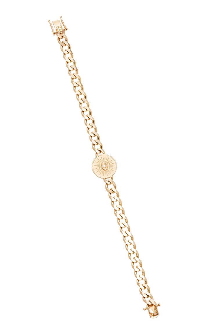 Moda Operandi Sydney Evan 14k Yellow Gold Marquis Eye Coin Bracelet