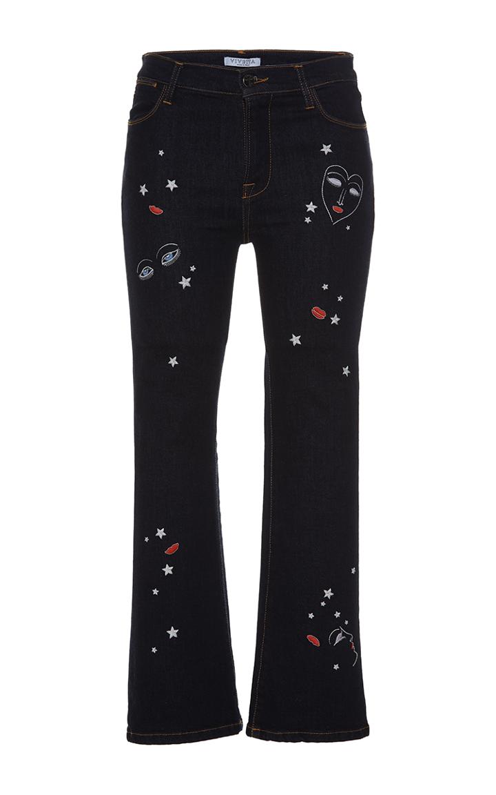 Vivetta Daino Embroidered Flared Jeans