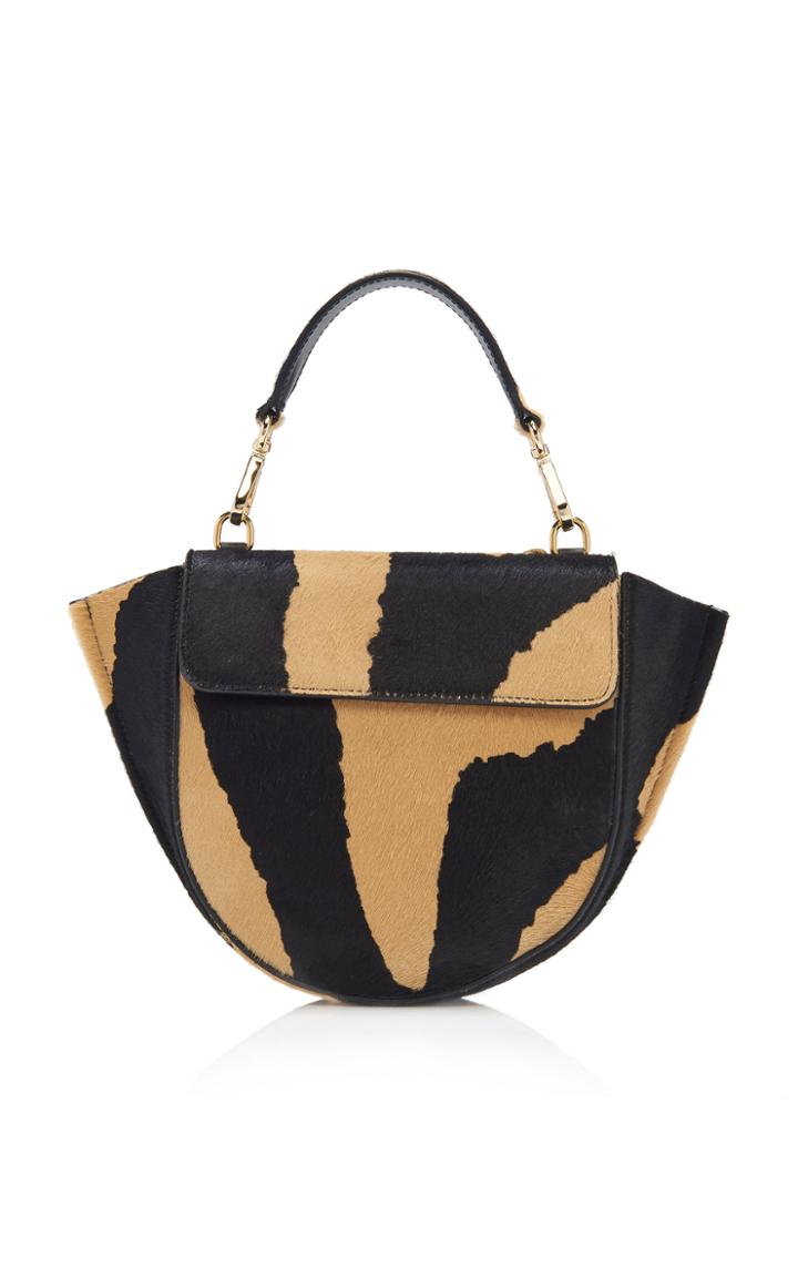 Wandler Hortensia Mini Zebra-print Calf Hair Shoulder Bag