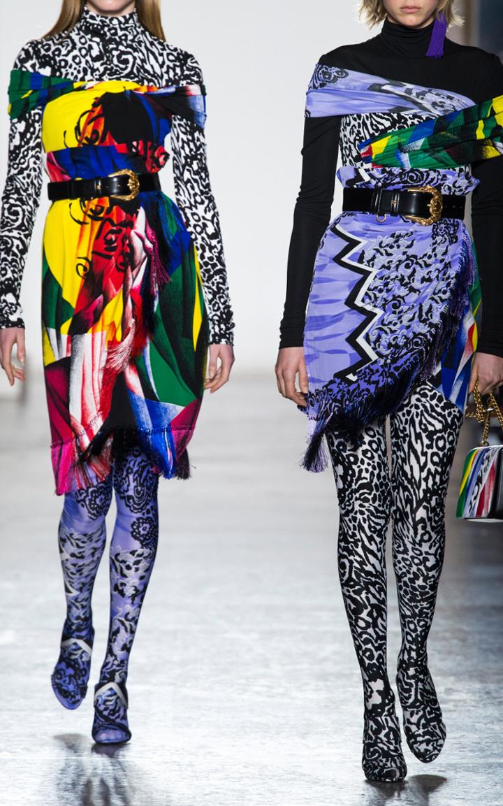 Versace Multicolored Cady Skirt