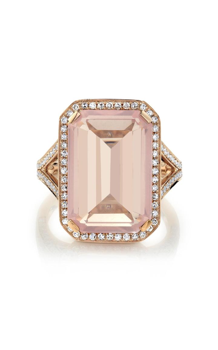 Moda Operandi Shay 18k Rose Gold Light Pink Crystal Portrait Gemstone Ring