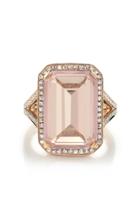 Moda Operandi Shay 18k Rose Gold Light Pink Crystal Portrait Gemstone Ring