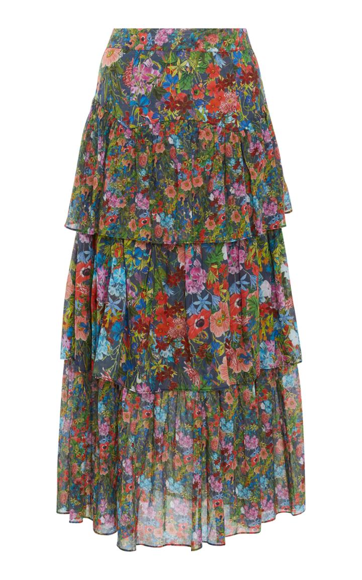 Warm Band Tiered Cotton Skirt