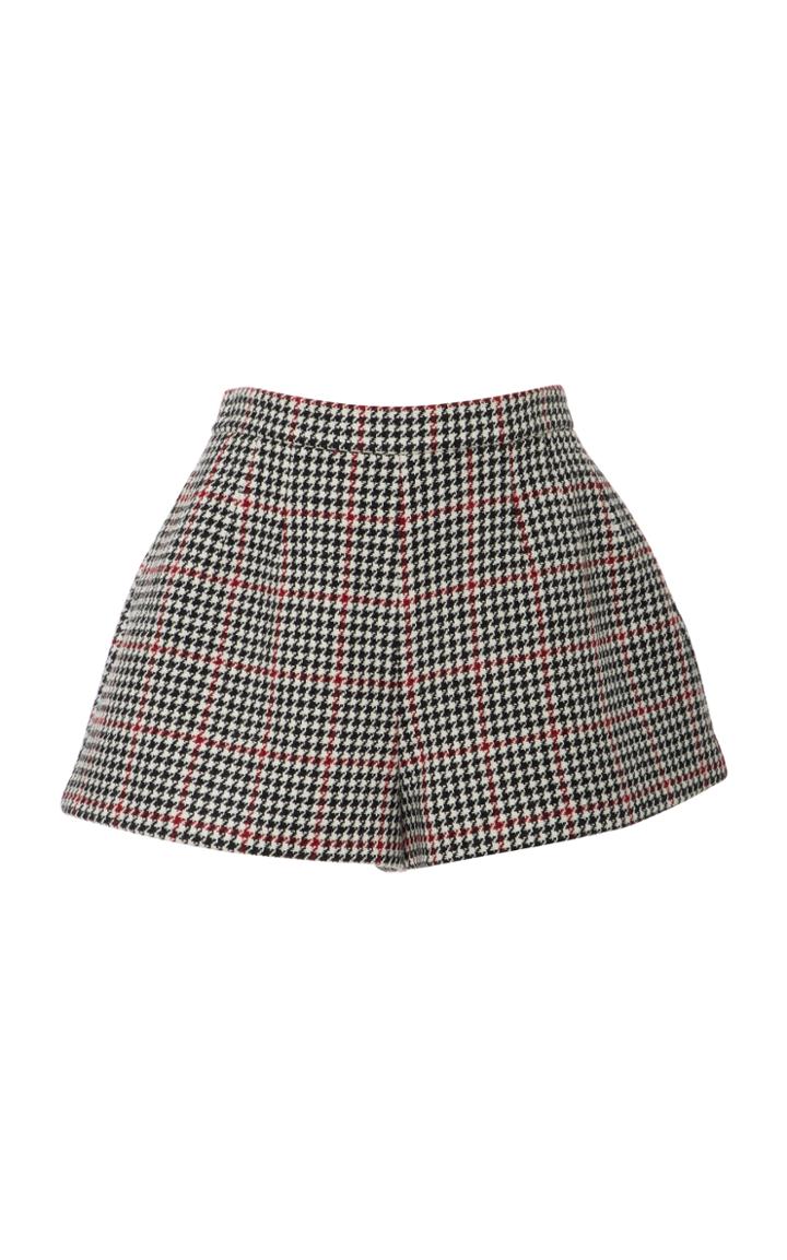 Red Valentino Houndstooth Flared Shorts