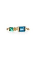 Yi 18k Gold Topaz And Emerald Chain Ring