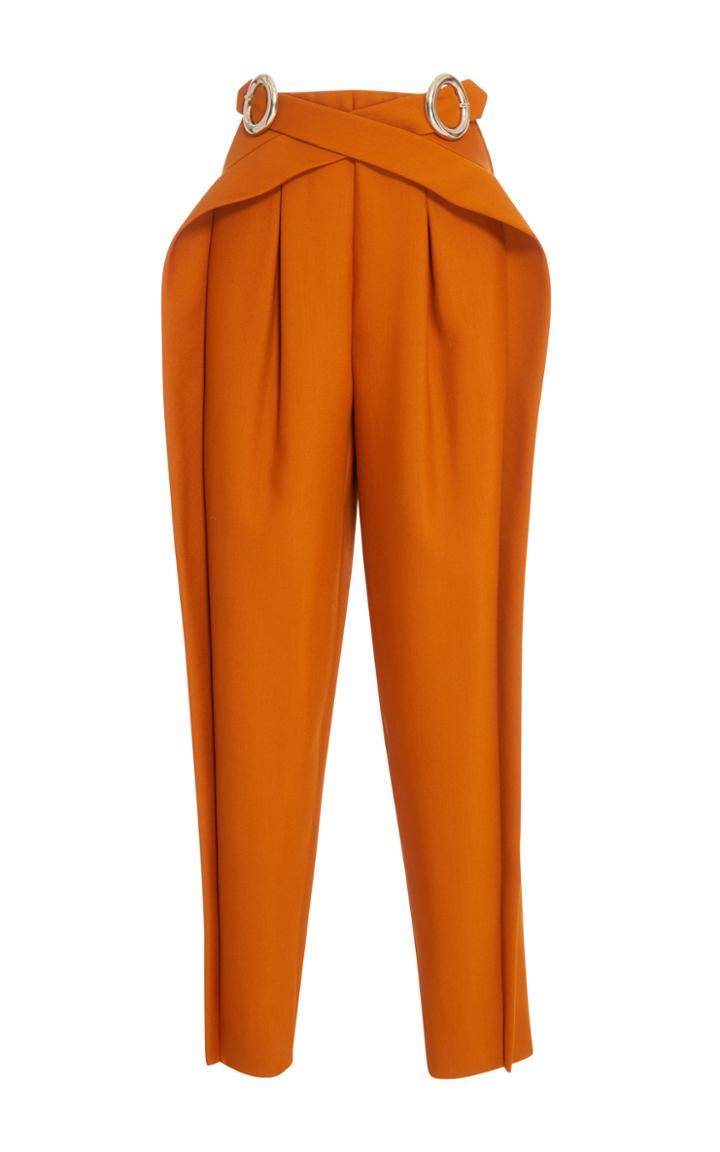Delpozo High Waisted Trousers With Buckle