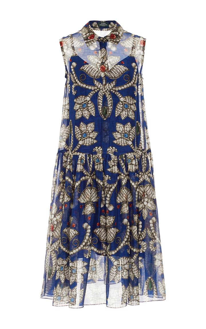Alena Akhmadullina Gemstone Print Drop Waist Shirt Dress
