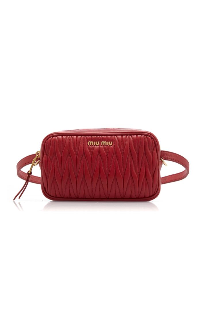 Miu Miu Quilted Leather Belt Bag