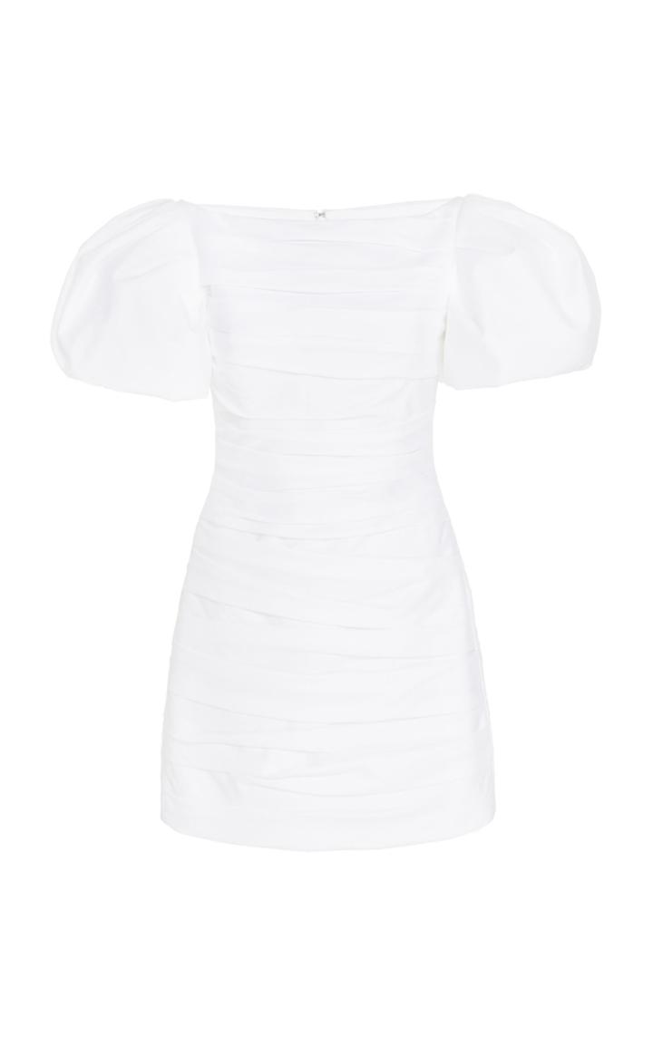 Moda Operandi Khaite Shelly Puffed Sleeve Cotton Dress Size: 4
