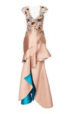Patbo Bouquet Beaded High Low Gown