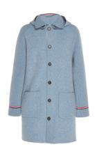 Thom Browne Duffle Coat With Removable Hood With Tipping Stripe
