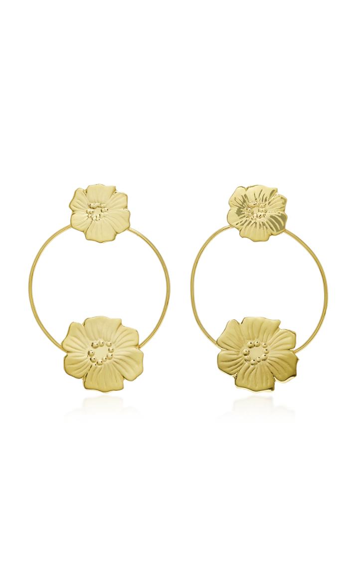 Valentina Rosenthal 18k Gold-plated Chinita Oro Hoop Earrings