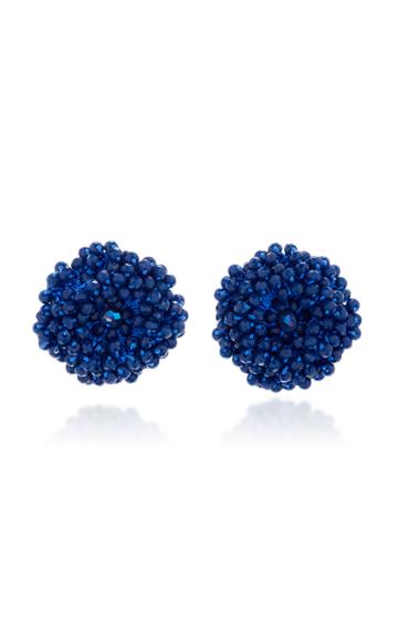 Bibi Marini Blue Beaded Blossom Earrings