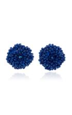 Bibi Marini Blue Beaded Blossom Earrings