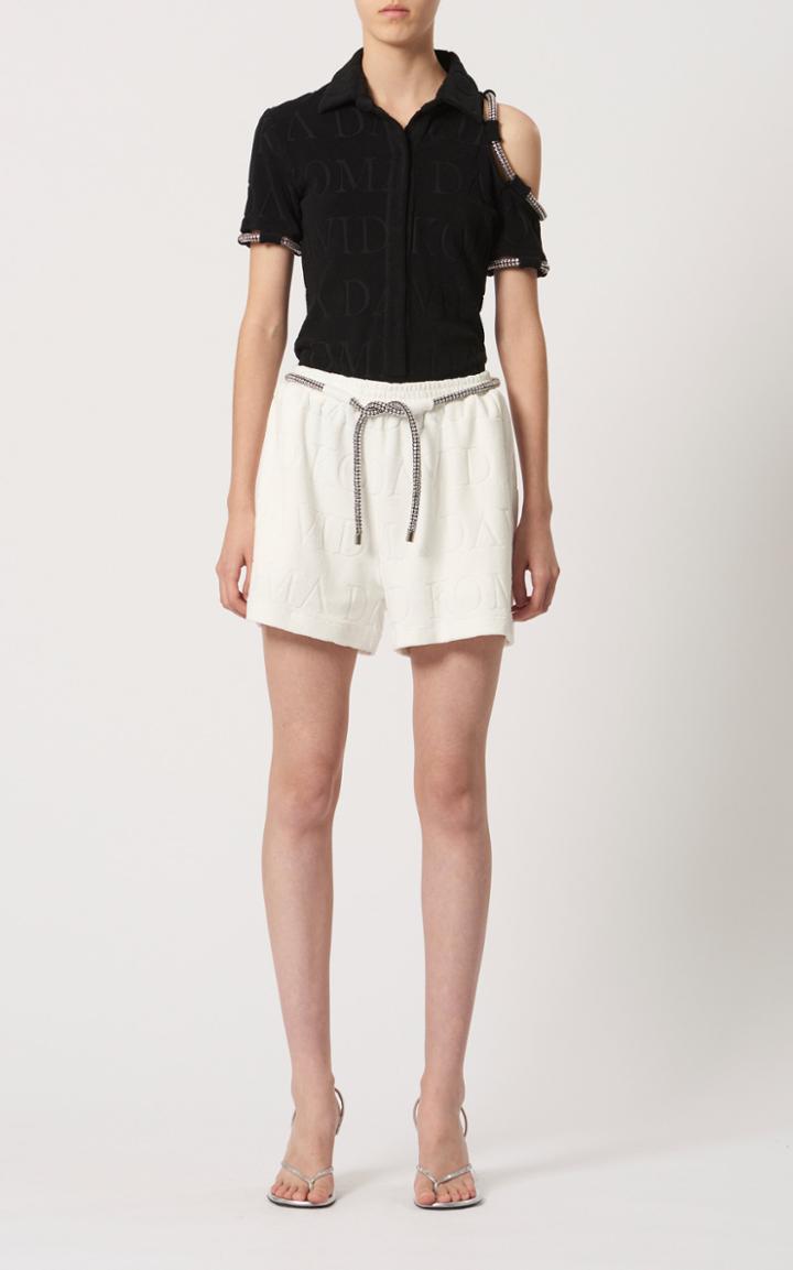 Moda Operandi David Koma Dk Intarsia Knit Polo Top