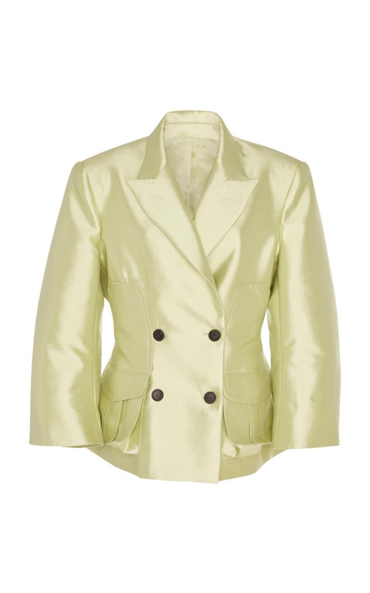 Matthew Adams Dolan Double-breasted Silk-blend Blazer