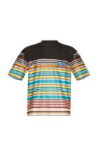 Prada Black Cotton Multicolor Logo Tee