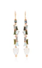 Nak Armstrong Multi Stone Mosaic Drop Earrings