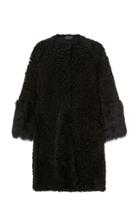 Moda Operandi Prada Oversized Fur Evening Coat Size: 40