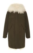 Mr & Mrs Italy Long Canvas Parka With Mongolia Lining