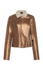 Akris Swan Metallic Lamb Skin Jacket