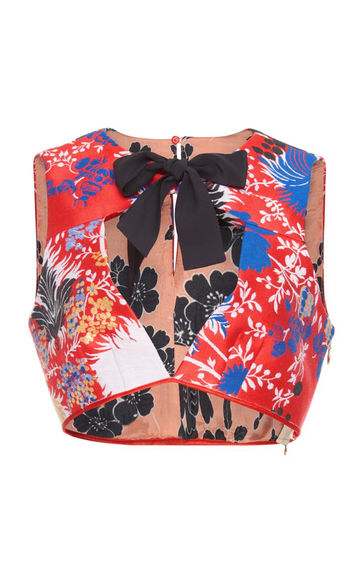 Rochas Crop Top With Little Bow