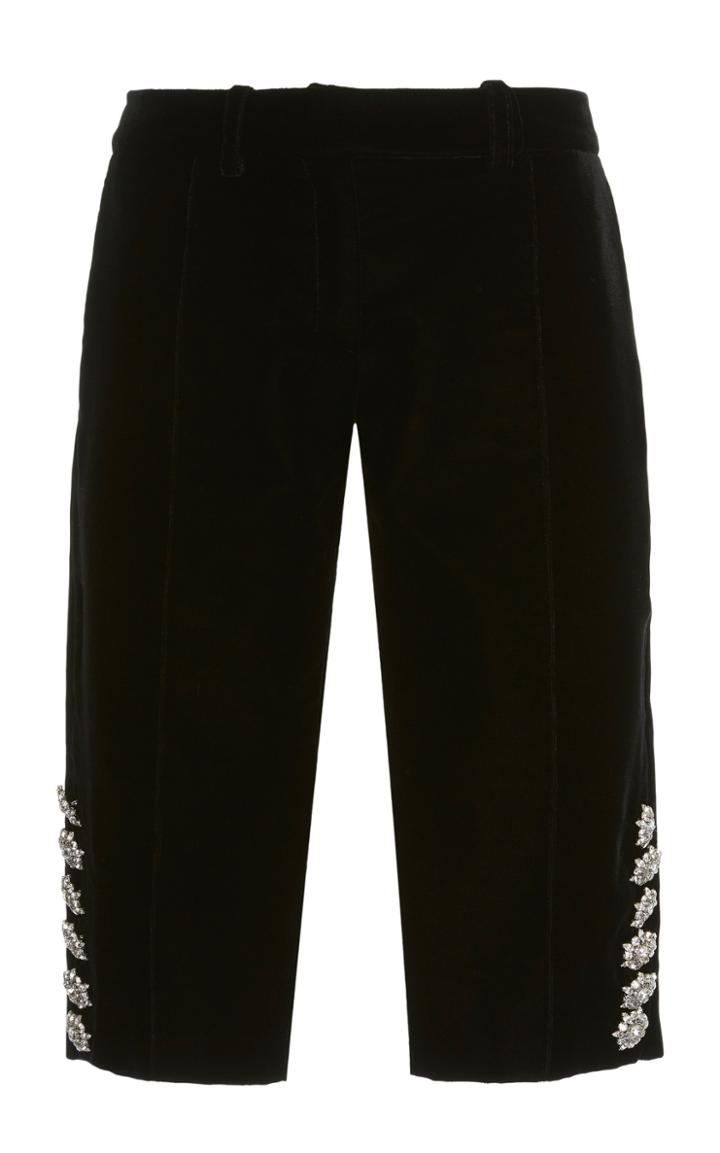 Alexandre Vauthier Buttoned Velvet Shorts