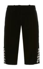 Alexandre Vauthier Buttoned Velvet Shorts
