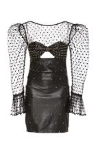 Dundas Studded Point D'esprit Mini Dress