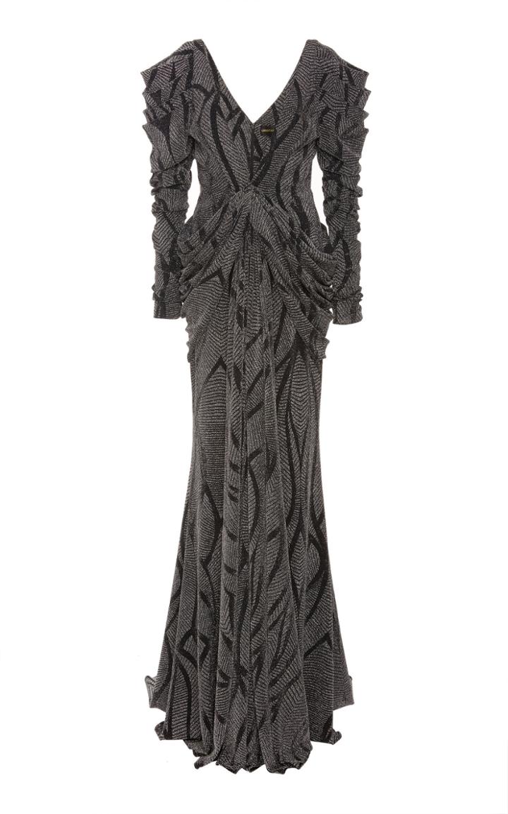 Christian Siriano Knit Jacquard Gown